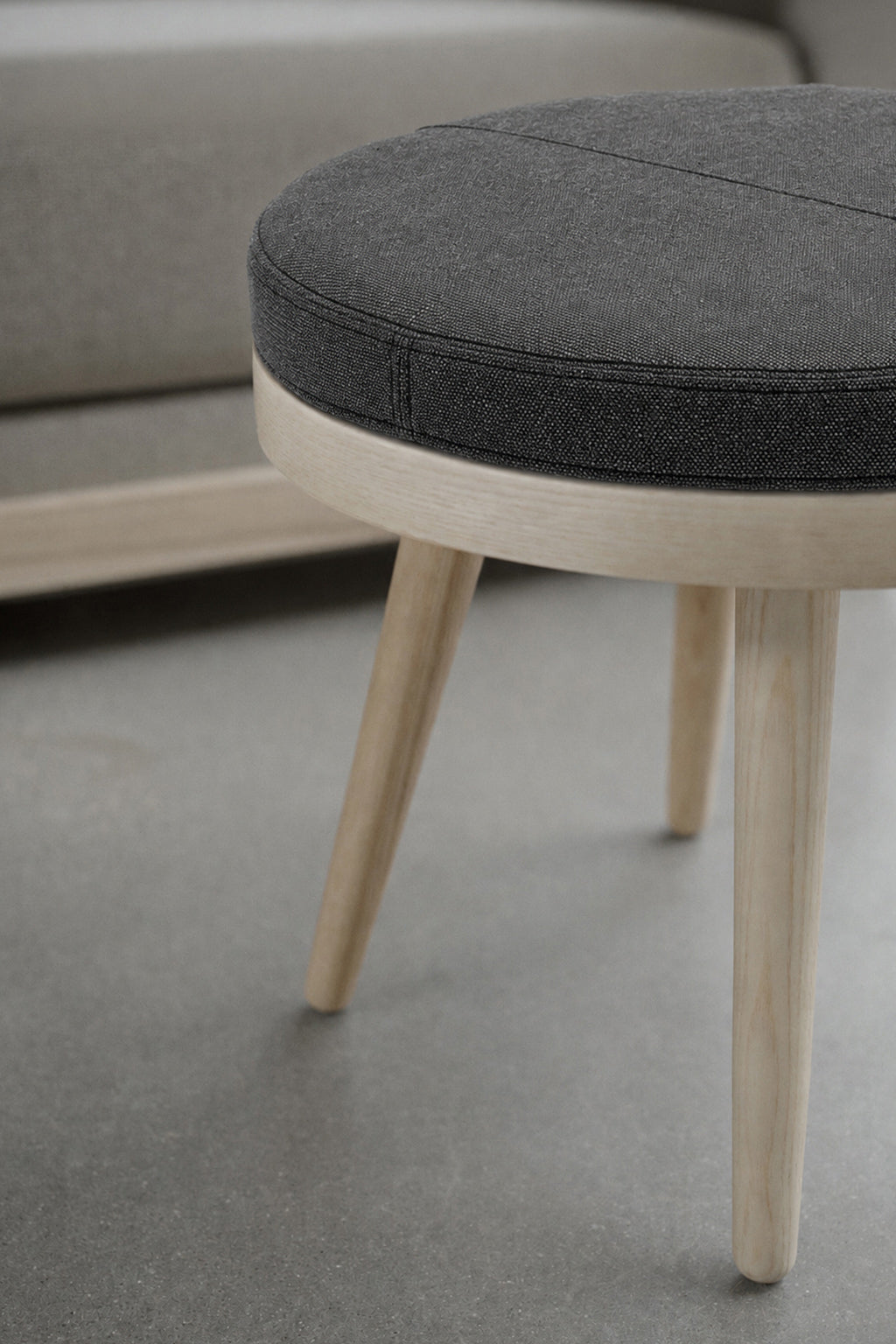 Table basse pouf Alma - Diamètre 46 cm