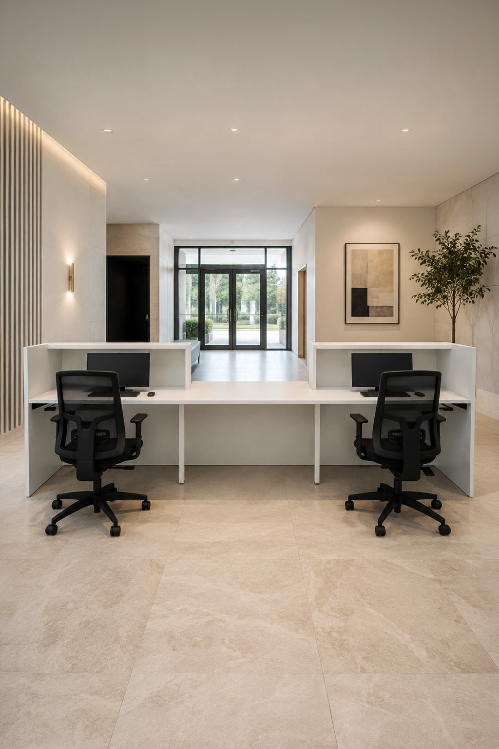 Banque d'Accueil Design Vogue Frezza avec PMR Central