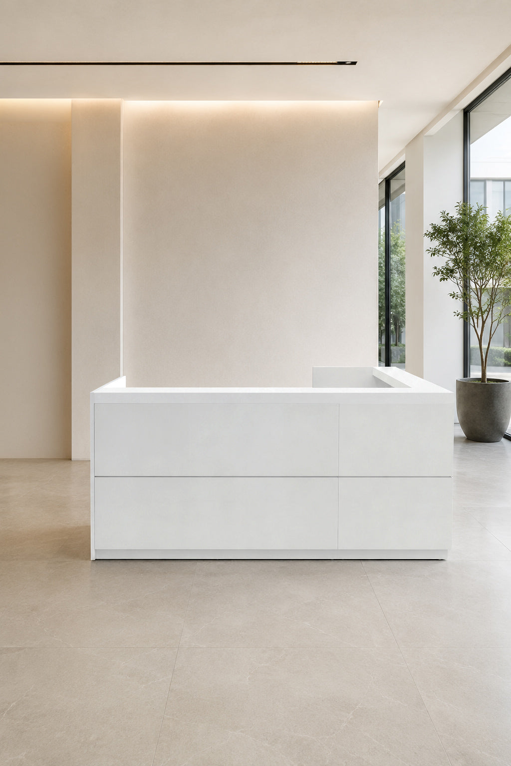 Banque d'Accueil en L Design Vogue Frezza