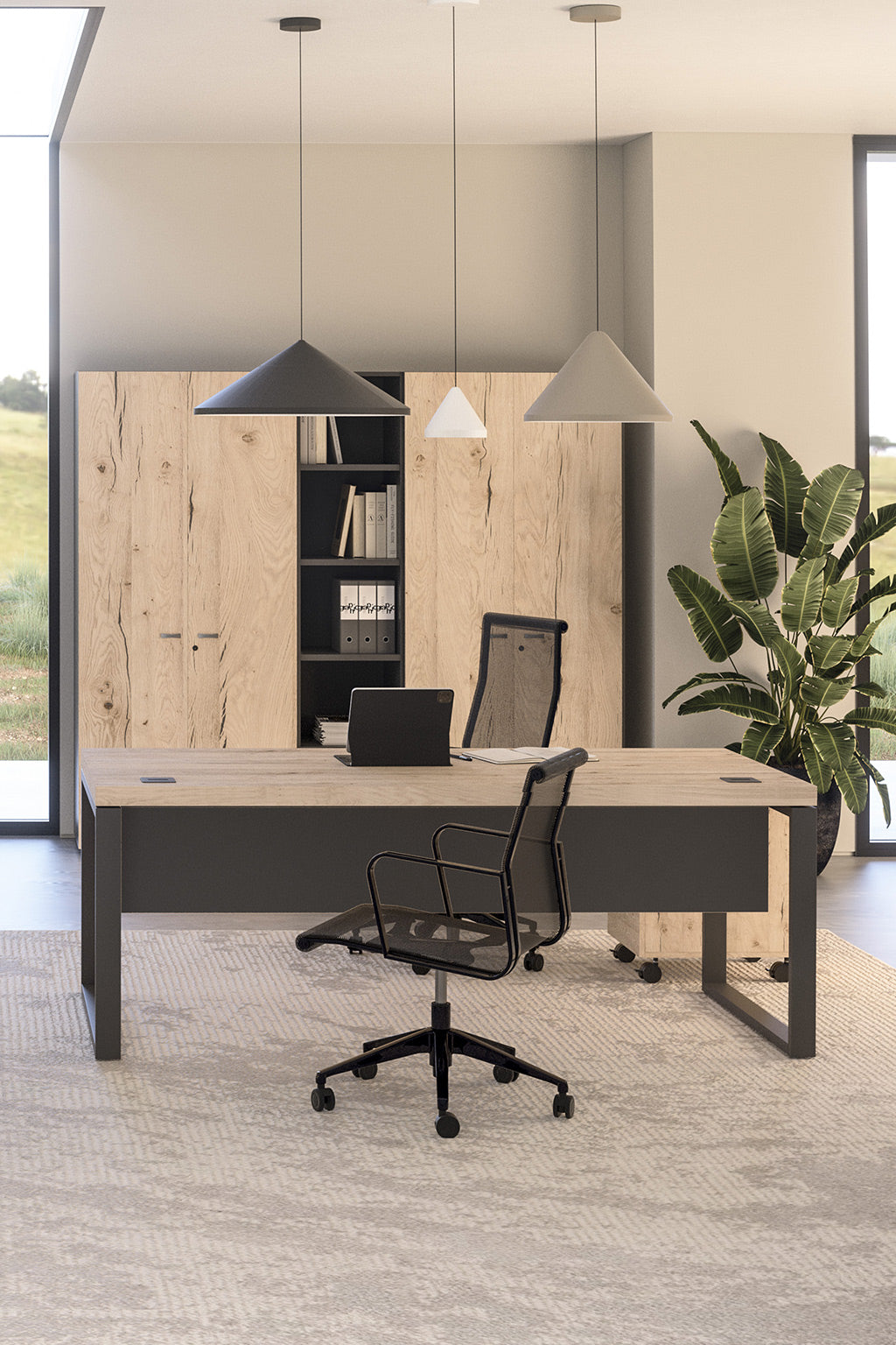 Bureau de Direction AUREA avec Piètement Métal
