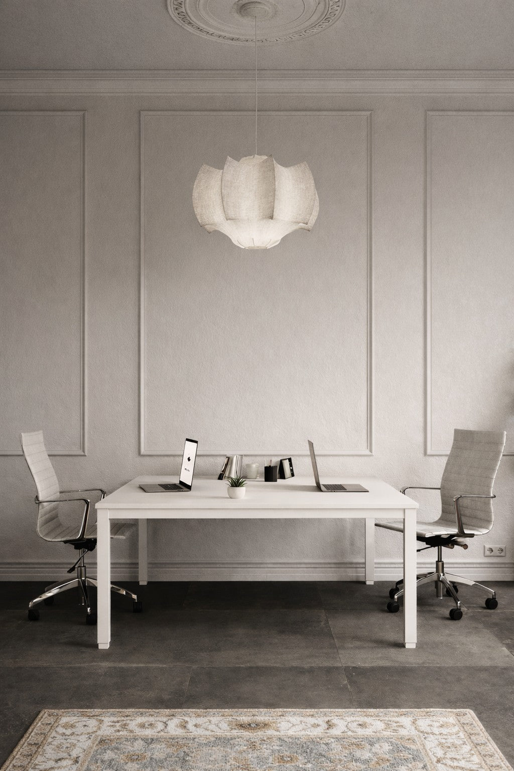 Bureau bench professionnel Tempo pour 2 personnes - Profondeur 80 cm