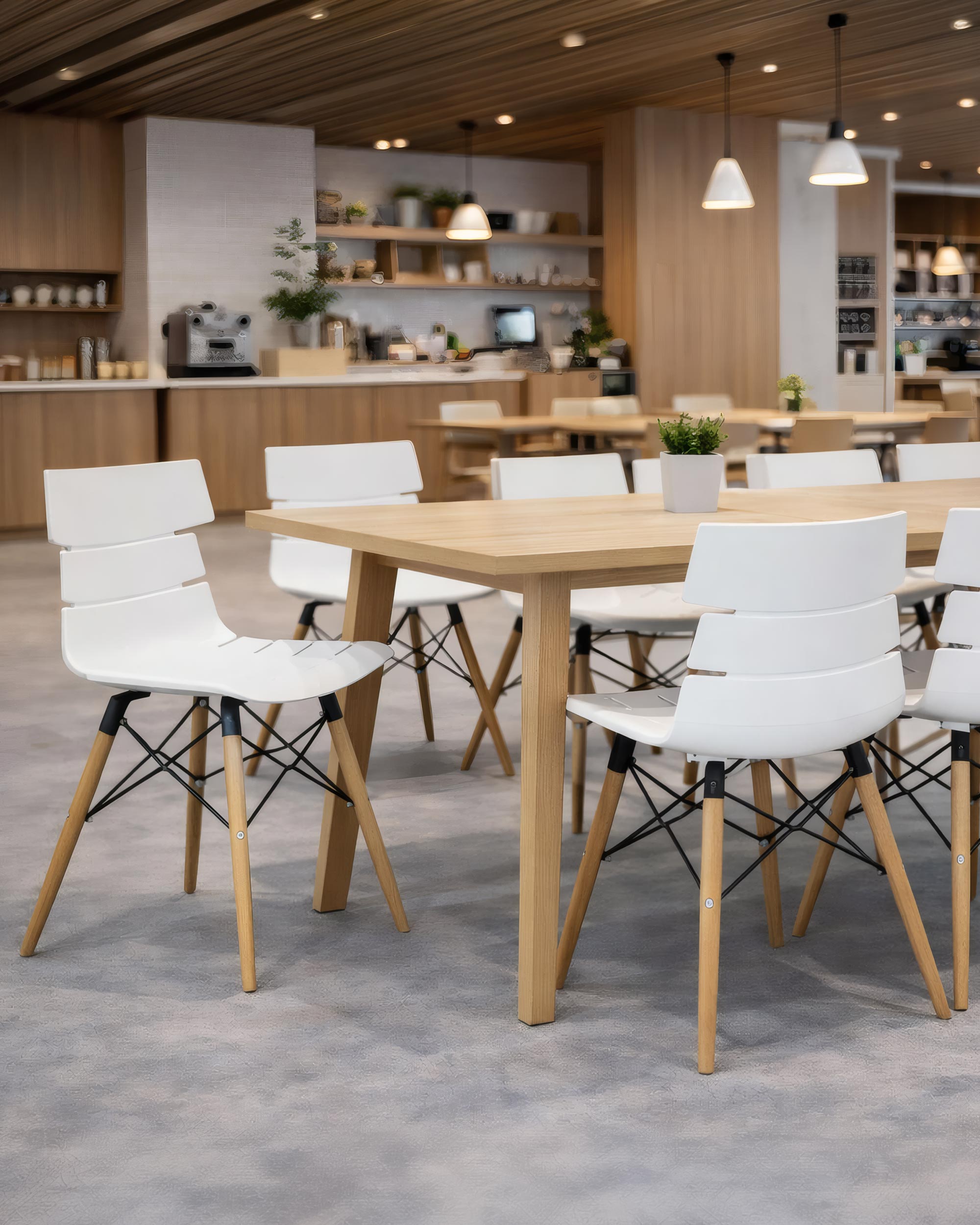 Chaise Carene Bellini Coque Polypro Pieds Bois