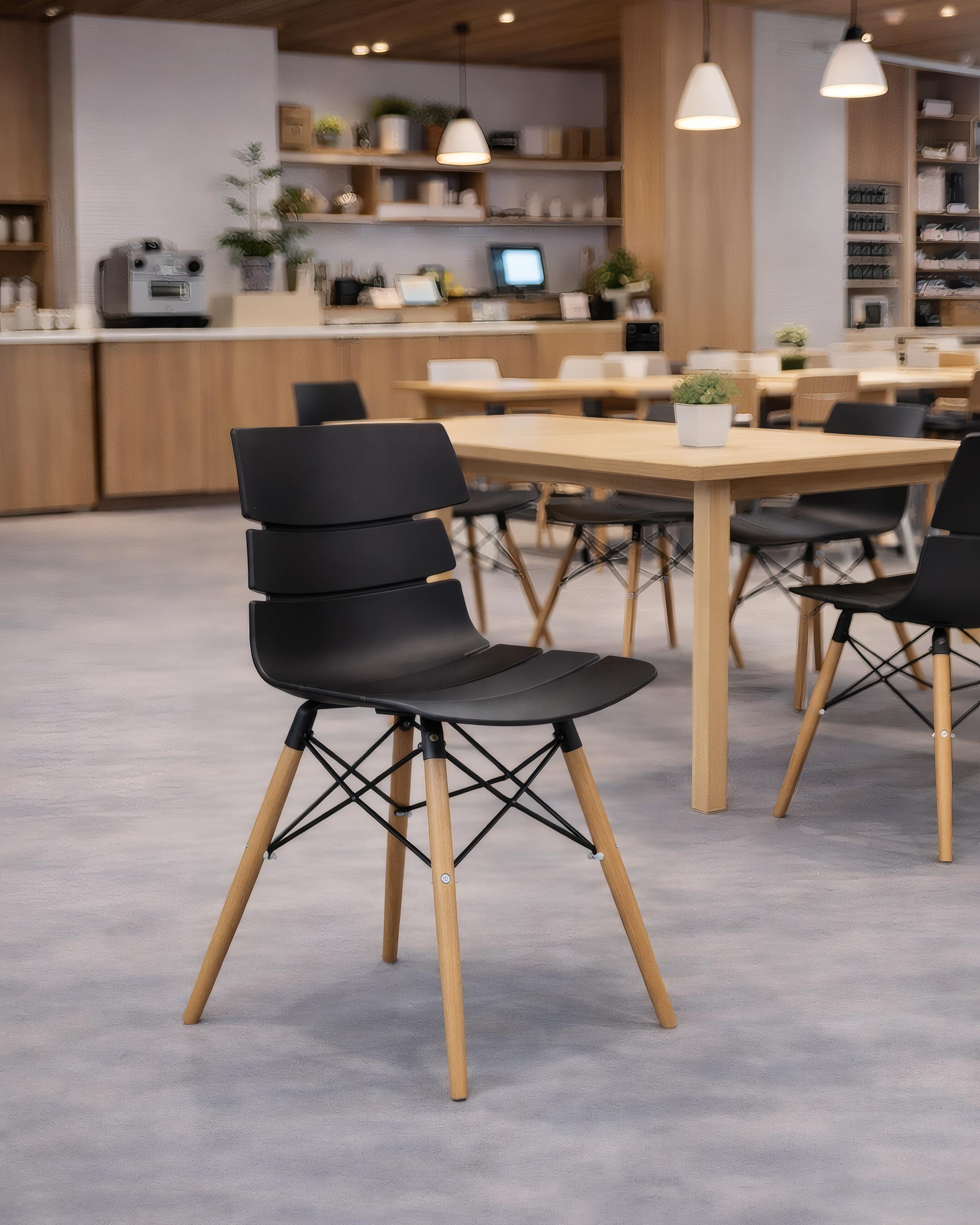 Chaise Carene Bellini Coque Polypro Pieds Bois