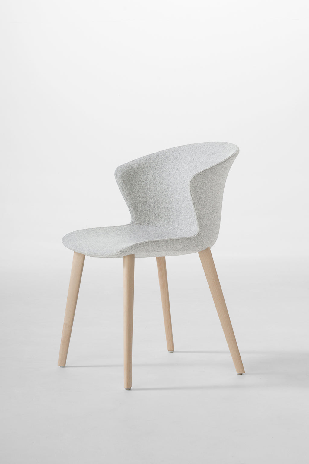 Chaise rembourrée Kicca Plus - Pieds bois