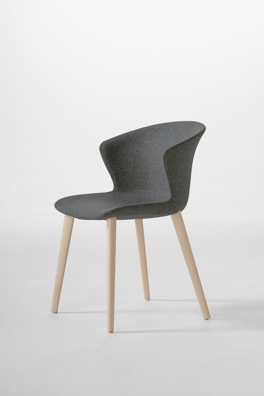 Chaise rembourrée Kicca Plus - Pieds bois