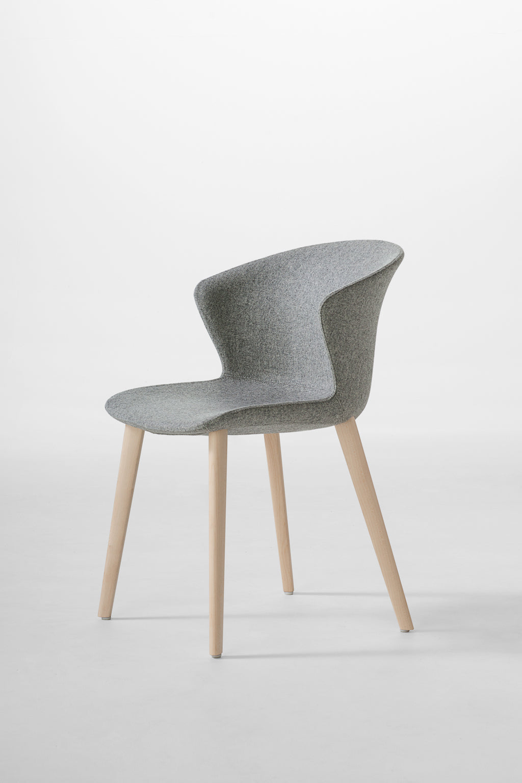 Chaise rembourrée Kicca Plus - Pieds bois