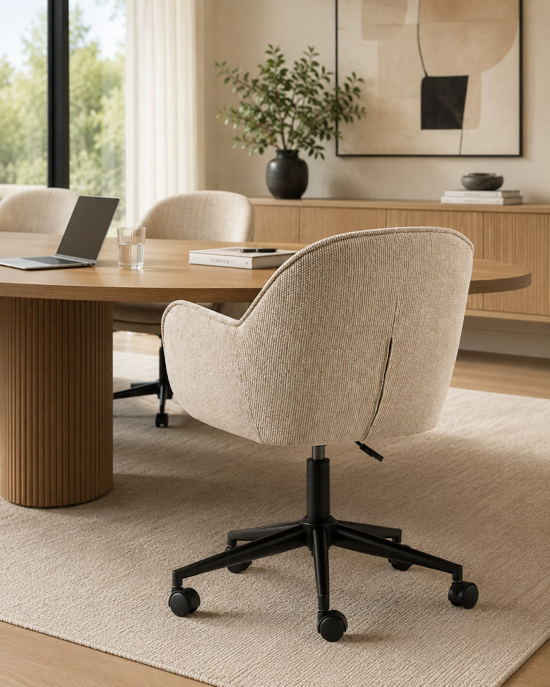 Fauteuil de réunion Chic sur roulettes