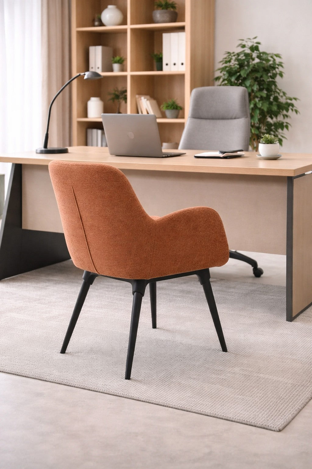 Fauteuil d'accueil et réunion Shino – Pieds métal