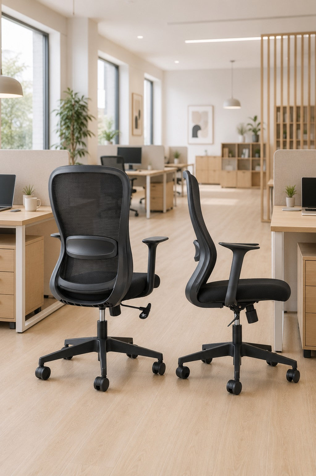Fauteuil de Bureau Professionnel Sigma avec Dossier Résille Noir – Stock