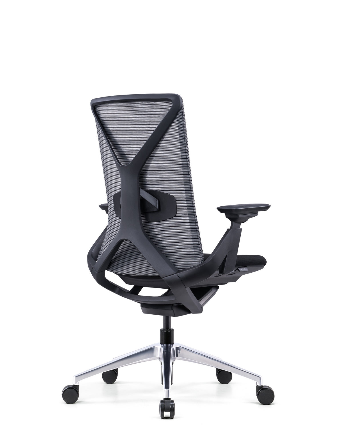 Le Fauteuil Ergonomique Cassiopée Synchrone Donati de Monsieur Bureau est doté d'un dossier en maille, d'un cadre noir, d'accoudoirs et d'une base chromée à cinq roues. Il est conçu pour le confort et la prévention du TMS dans tout espace de travail.