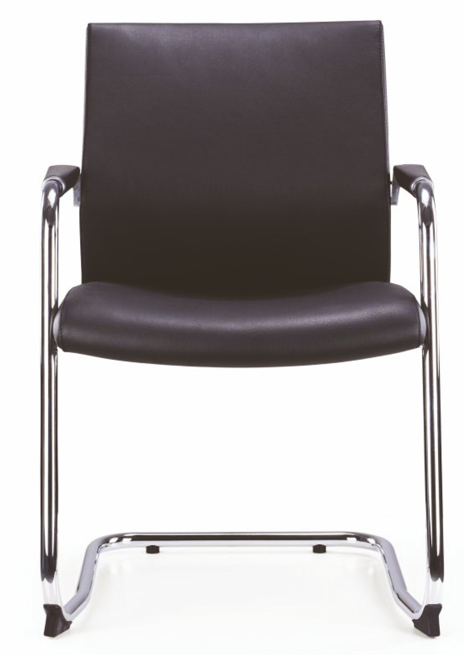 Lot de 2 fauteuils visiteur Pyxis - simili-cuir noir