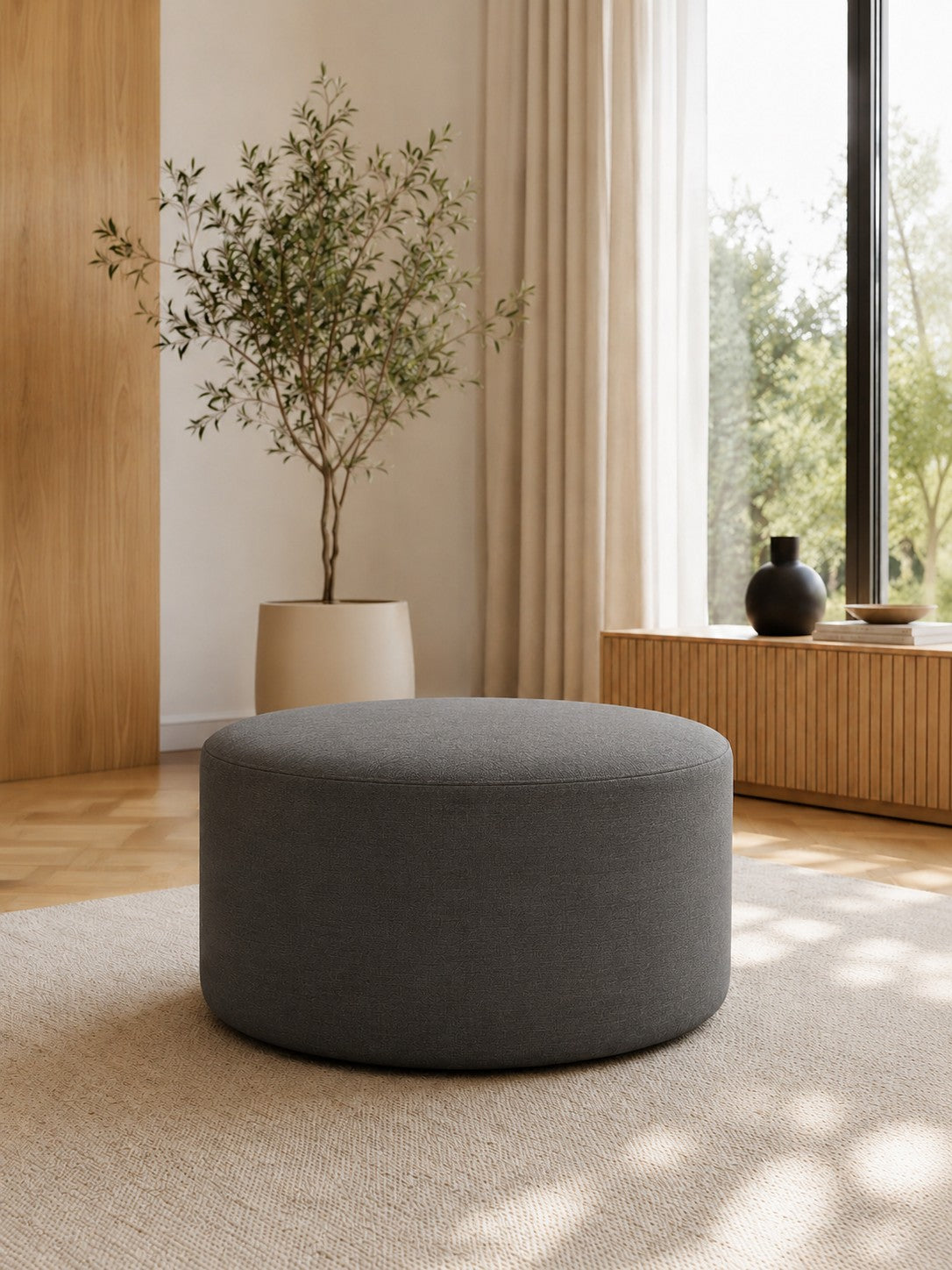 Pouf d'accueil rond Drum - Ø 45 / 60 / 100 cm
