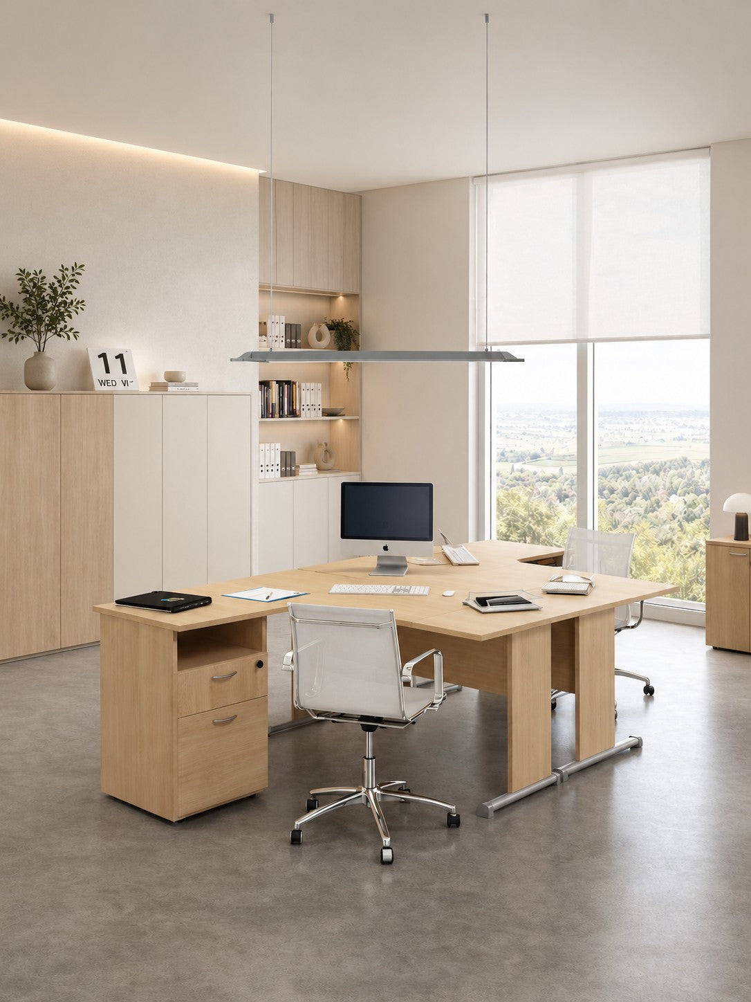 Solution de Bureau Compact Budget pieds L