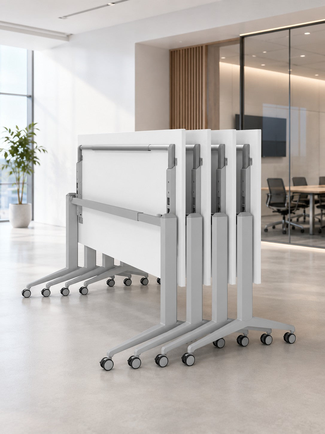 Table Abattante Flex sur Roulettes