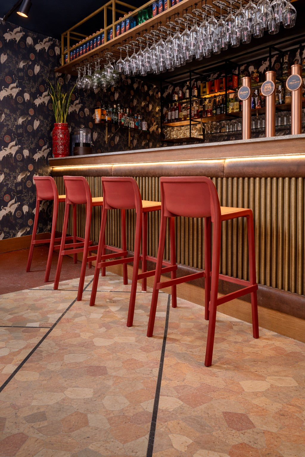 Tabouret de Bar Professionnel Haut Leus – Extérieur, Polypropylène Renforcé Anti-UV