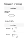 Lot de 2 coussins pour gradins Estrada