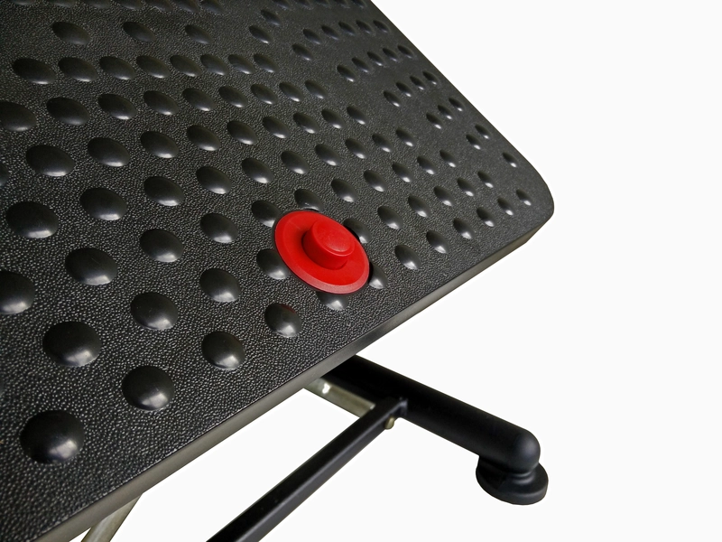 Repose-pieds ergonomique réglable par bouton poussoir