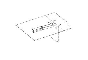 Goulotte passe-câbles pour table de réunion Connect