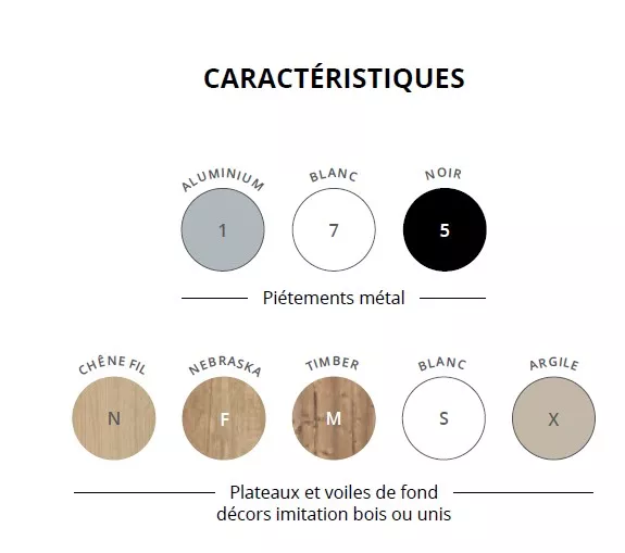 Voile de fond pour table abattante Quick Moove
