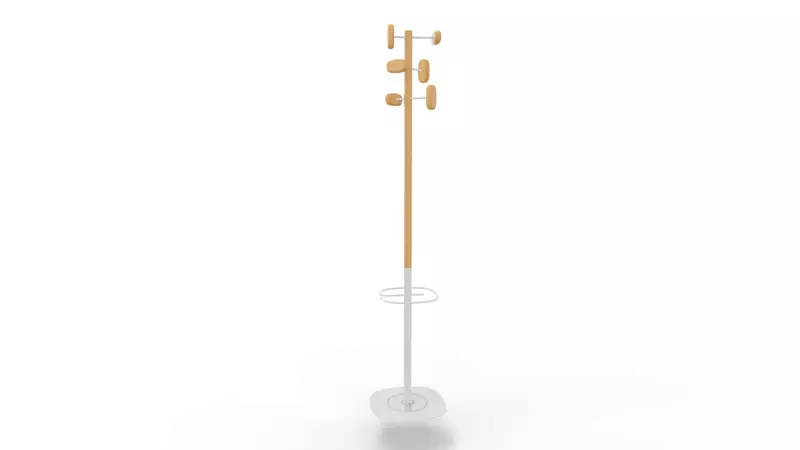 Portemanteau Sherwood Blanc/hêtre