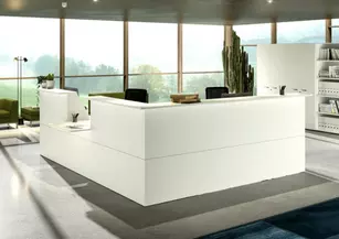 Banque d'accueil Blanche Muse module haut