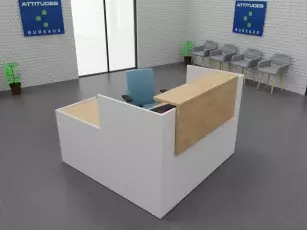 Banque d'Accueil d'Angle Domino avec Retour – Design & Fonctionnelle