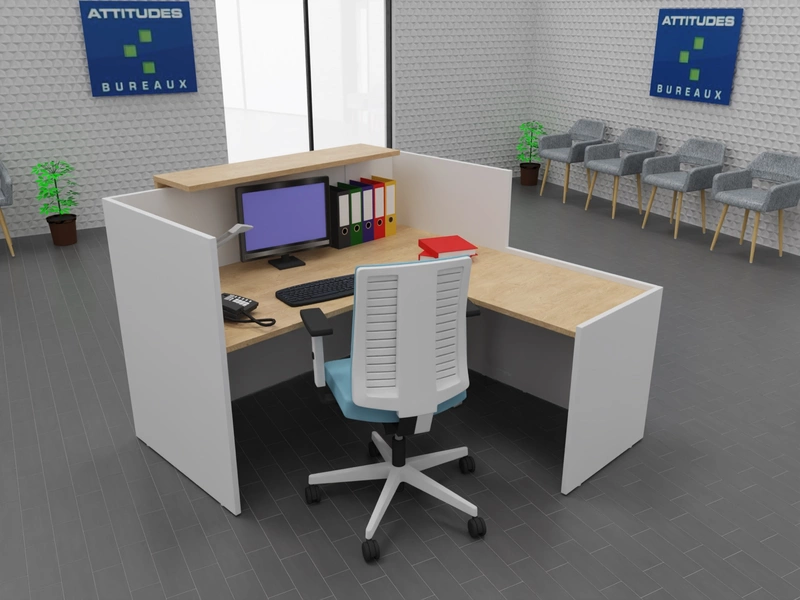 Banque d'Accueil d'Angle Domino avec Retour – Design & Fonctionnelle