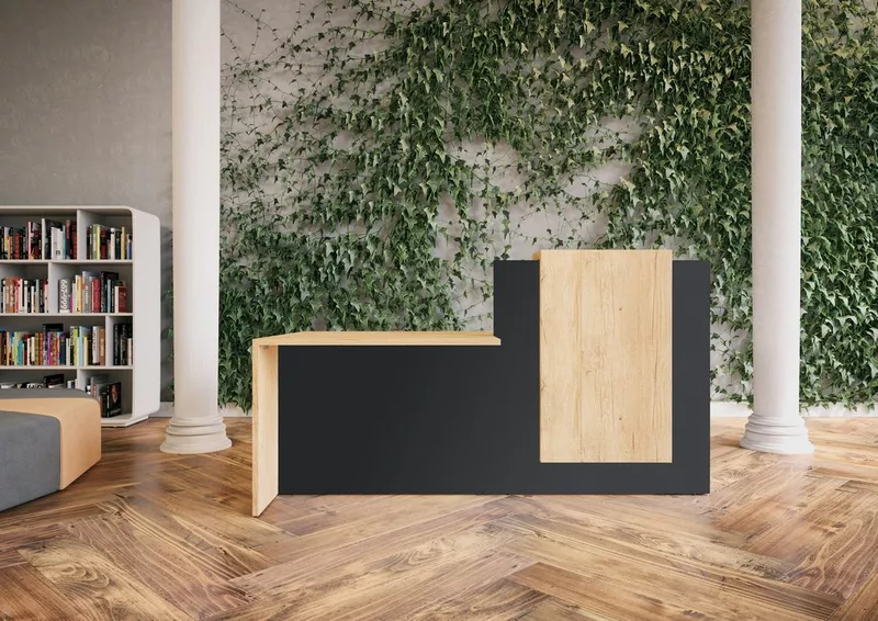 Banque d'accueil design 1 personne Half : Bicolore ou Full Blanc