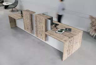 Banque d'accueil Half double