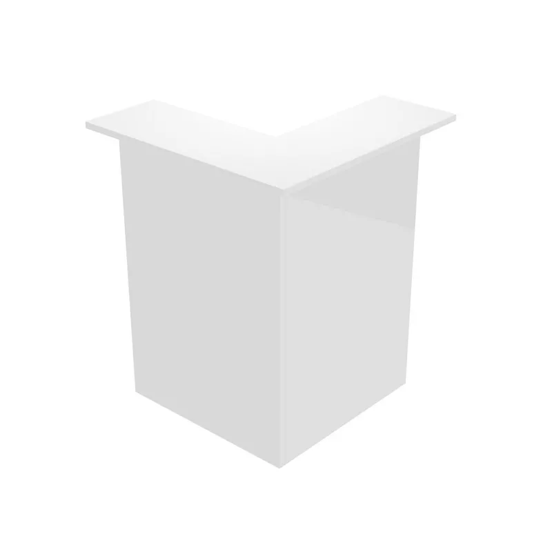 Banque d'accueil Muse blanche module d'angle 90°