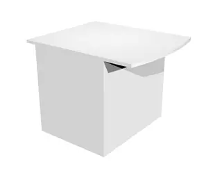 Banque d'accueil Muse module bas Blanc