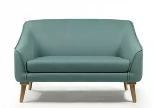 Canapé d'accueil Golden Age en tissu - pieds bois