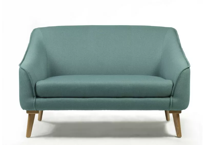 Canapé d'accueil Golden Age en tissu - pieds bois