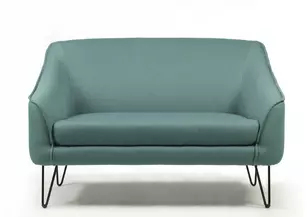 Canapé d'accueil Golden Age en tissu - pieds métal