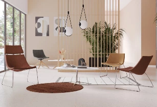 Chauffeuse d'accueil VINCA avec pieds luge