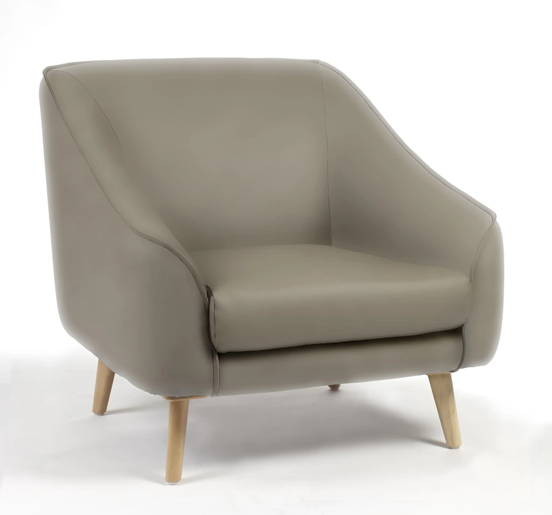 Fauteuil d'accueil Golden Age en Simili-cuir