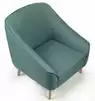 Fauteuil d'accueil Golden Age en tissu - pieds bois