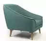 Fauteuil d'accueil Golden Age en tissu - pieds bois