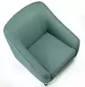 Fauteuil d'accueil Golden Age en tissu - pieds métal