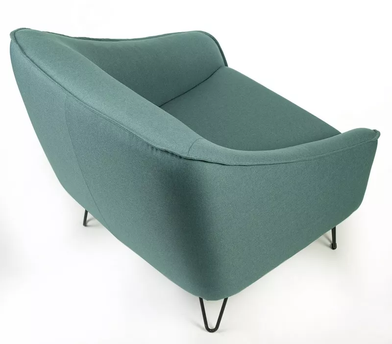 Fauteuil d'accueil Golden Age en tissu - pieds métal