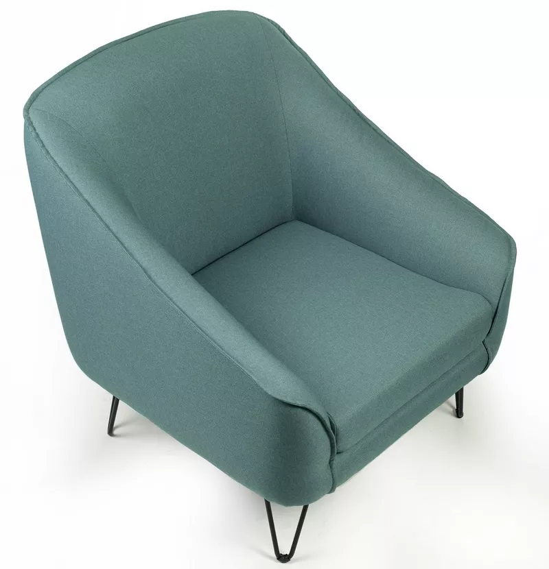 Fauteuil d'accueil Golden Age en tissu - pieds métal