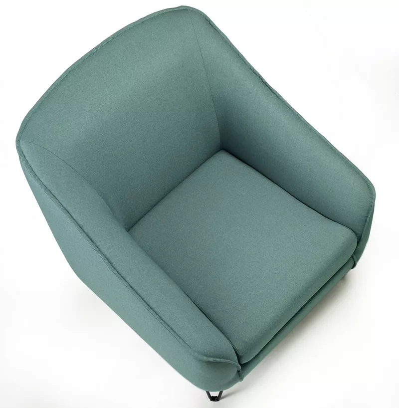 Fauteuil d'accueil Golden Age en tissu - pieds métal
