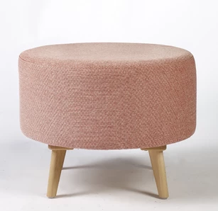 Pouf Cookie avec pieds bois