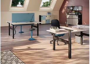 Bureau Assis-Debout Altima Électrique 2 Postes – Stratifié Antibactérien