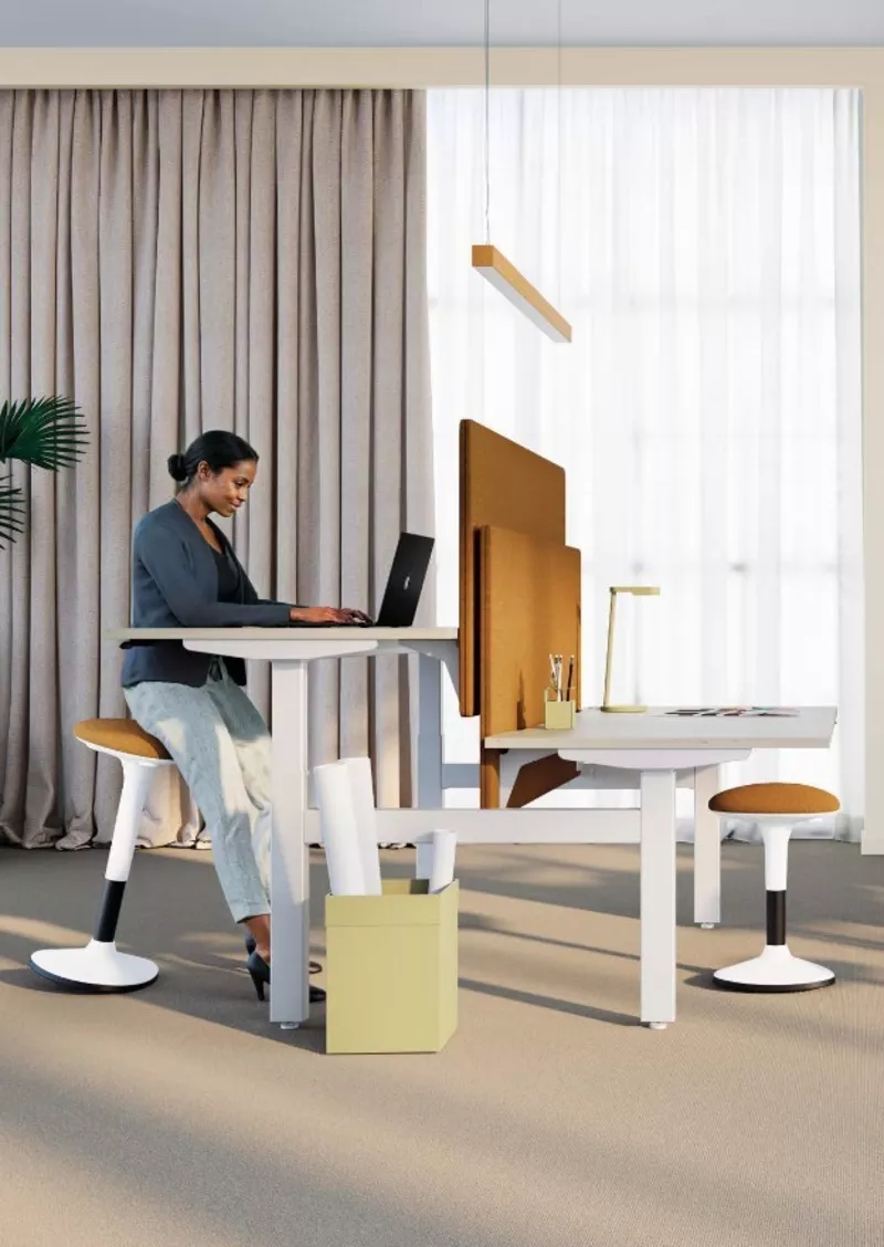 Bureau Assis-Debout Altima Électrique 2 Postes – Stratifié Antibactérien