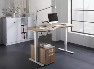 Bureau assis-debout électrique Courbe Adapt