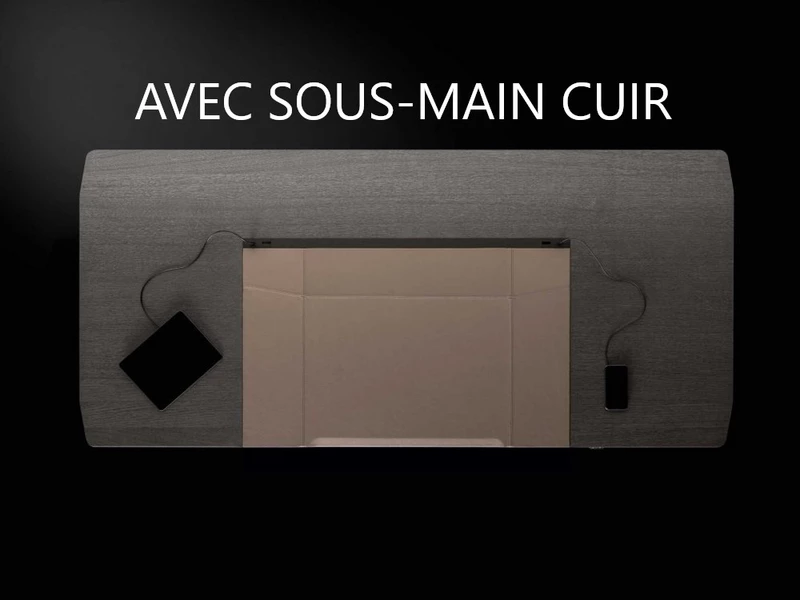 Bureau de Direction Électrique Eleplan – Assis-Debout Design en Placage Bois