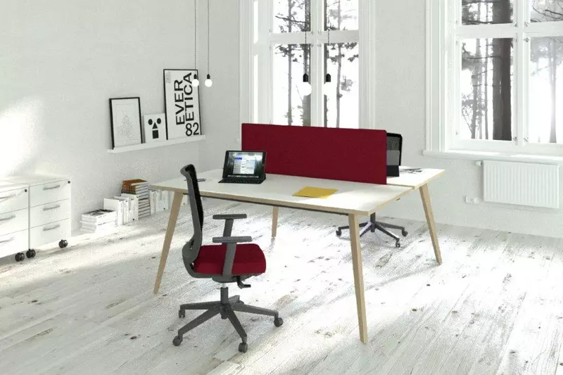 Bureau bench 2 pers Nature Wood