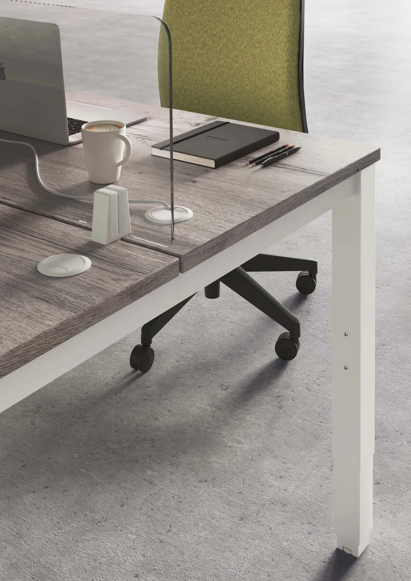 Bureau Bench 2 personnes Tempo- Modulable Open Space L120-L180 cm