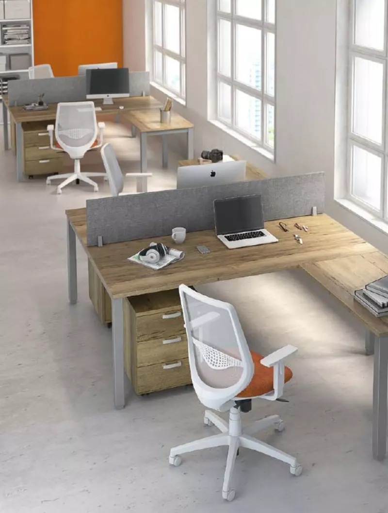 Bureau Bench 2 personnes Tempo- Modulable Open Space L120-L180 cm